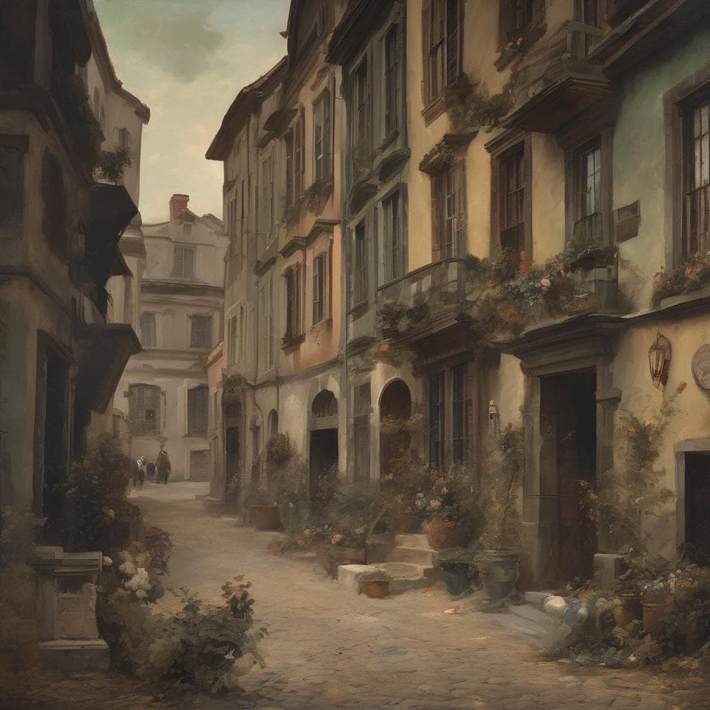 Ζωγραφική μεσαιωνικού δρόμου στην Ευρώπη, ιστορία και τέχνη στη μόδα, το αρχιτεκτονικό ύφος και η πολιτιστική κληρονομιά.